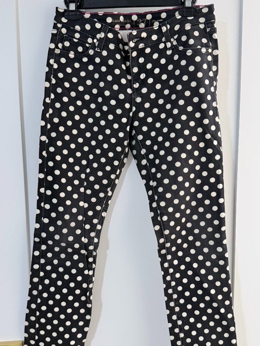 Kate Spade Saturday Black & White Polka Dot Skinny Jeans